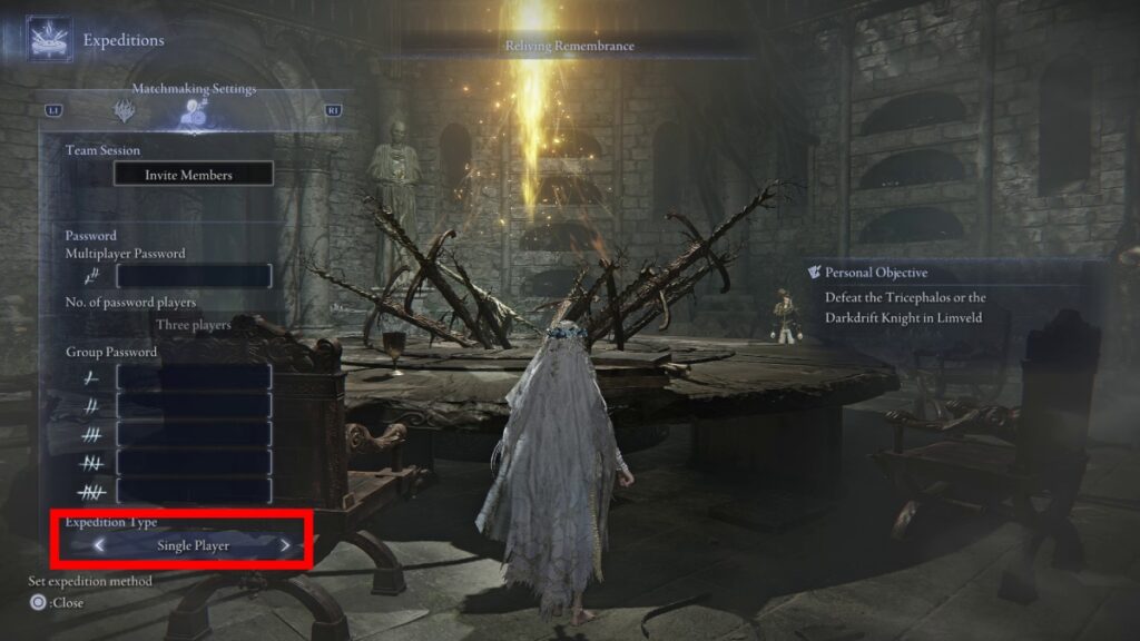 Solo Expedition Setting