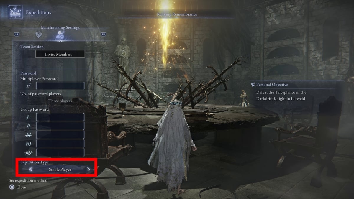 Solo Expedition Setting