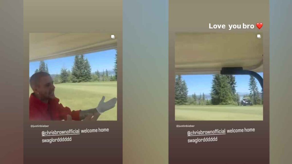 Justin Bieber and Chris Brown Instagram Interaction