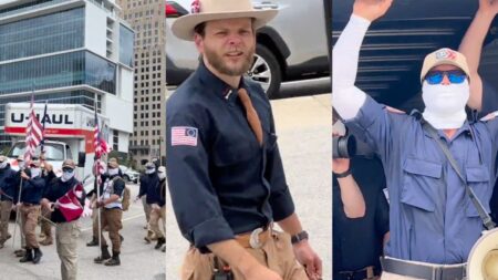 Alt-Right Group in ‘Modern KKK Uniform’ Storms Kansas City With Confederate Flags Before Piling Into U-Haul: ‘Incels on Parade’ Kansas Group