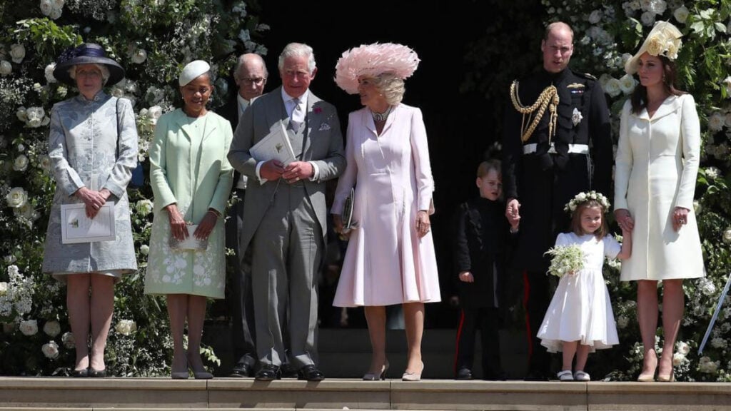 King Charles and Queen Camilla attend Meghan Markle's royal wedding alongside her mom Doria Ragland.