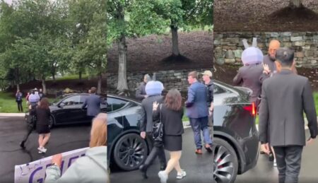 Trump Virginia Crypto event attendees arrive