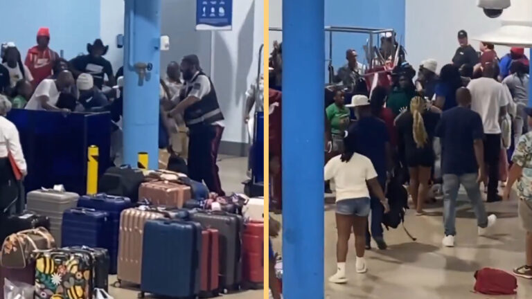 a fight broke out in Galveston, texas during a carnival cruise