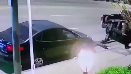 California Thief Uses Tow Truck to Steal Car: ‘Be Safe Out There, Kids’ A picture of the California thief's tow truck.