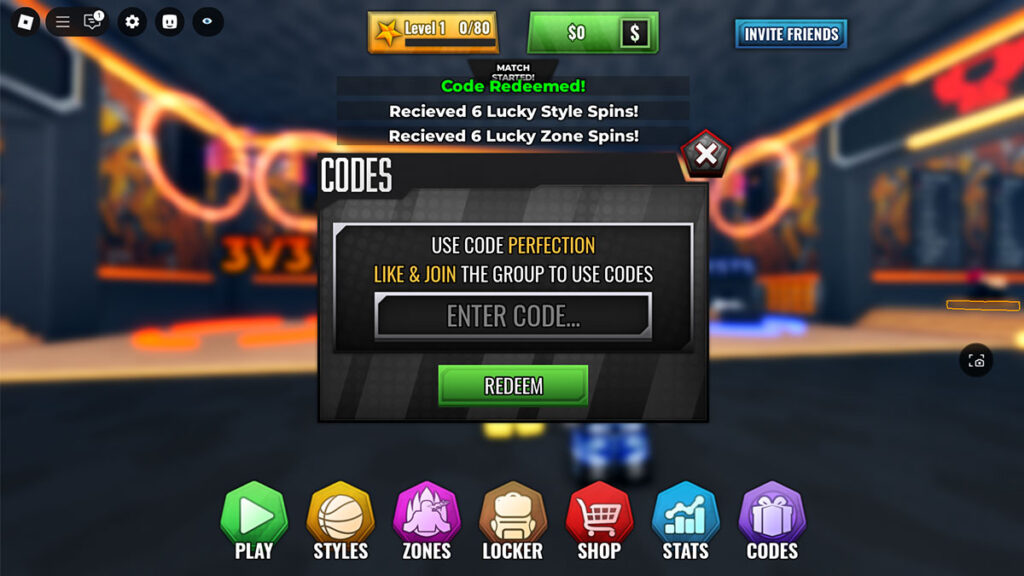 All Active Codes for Roblox Basketball: Zero