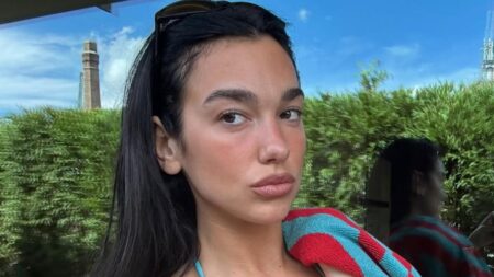Dua Lipa in bathing suit