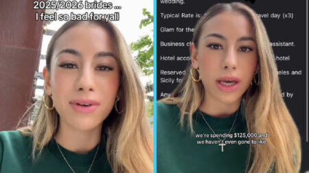 Makeup Quote Has Texas Bride’s Friend Reeling, “We Haven’t Even Gotten to Travel Accommodations” emily landon, a tiktoker ranting about a makeup quote her friend from texas recieved