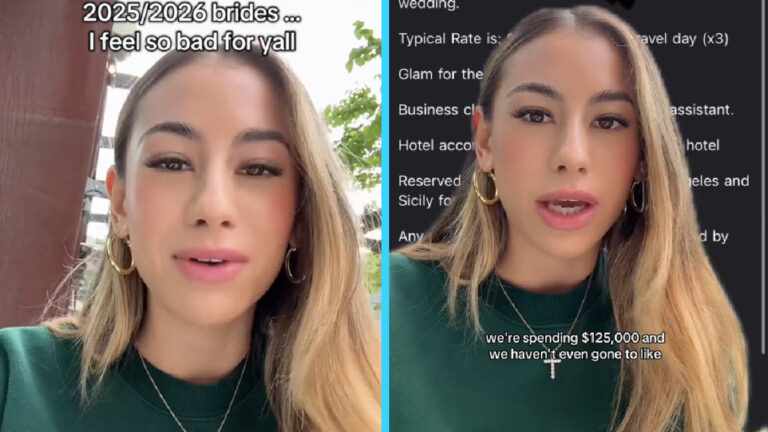 emily landon, a tiktoker ranting about a makeup quote her friend from texas recieved