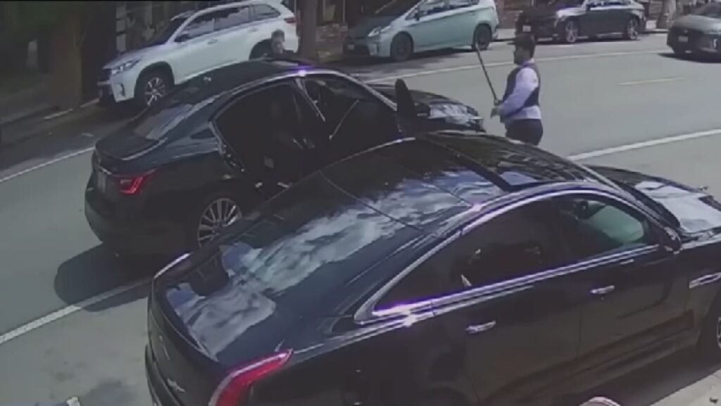California Carjackers Get More Than They Bargained For as Bystanders Smash Their Car: “What has happened to us?” two bystanders attacking some carjackers' getaway vehicle