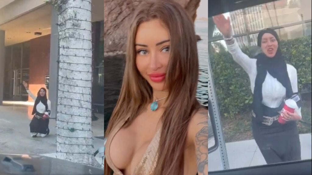 Israeli influencer in california hijab