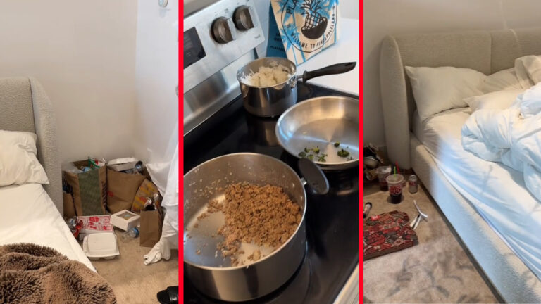 kynaj__ tiktoker revealing the state of their airbnb in pennsylvania