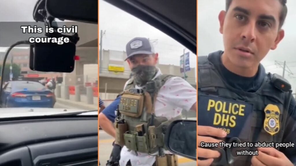 California Man Follows ICE Agents, and They’re Not Happy ‘ICE Has More Muscle than Brains’ California Man Follows ICE Agents, and They're Not Happy 'ICE Has More Muscle than Brains'