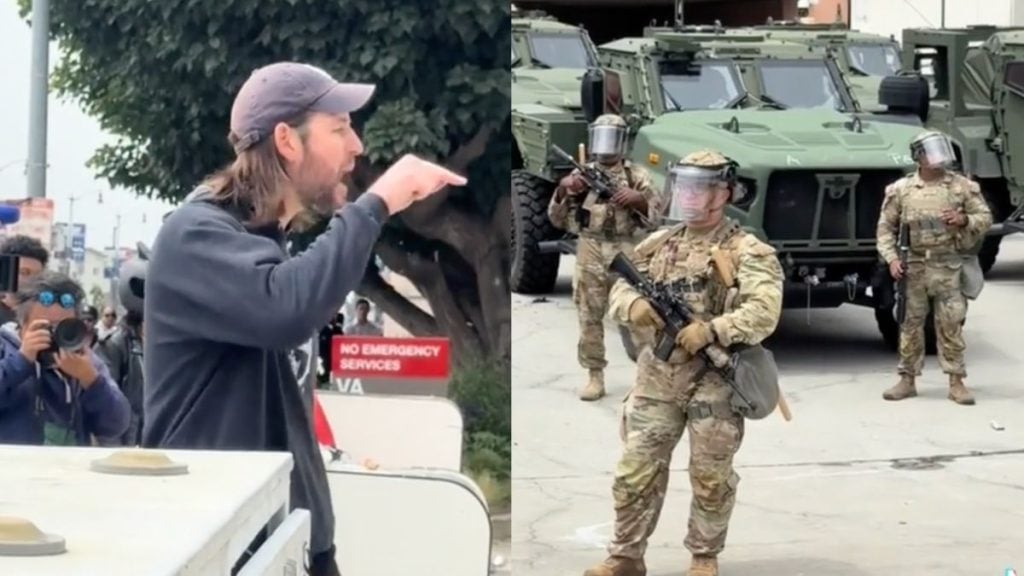 California Protester Slams National Guard ‘On Wrong Side of History’ at Anti-ICE Protest With Harsh Truth: ‘Our President Laughs at You!’