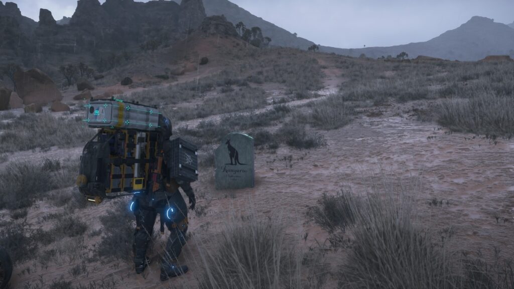 An animal grave in Death Stranding 2