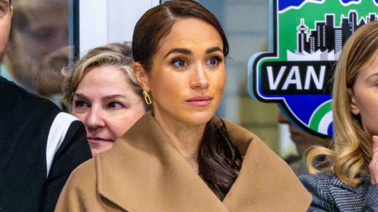 Raging Moms Come at Meghan Markle Following Awkward Moment With Daughter Lilibet: ‘She Looks Like She’s Petting a Dog’ As Ever founder and mom to Prince Archie and Princess Lilibeth Meghan Markle in brown outfit.