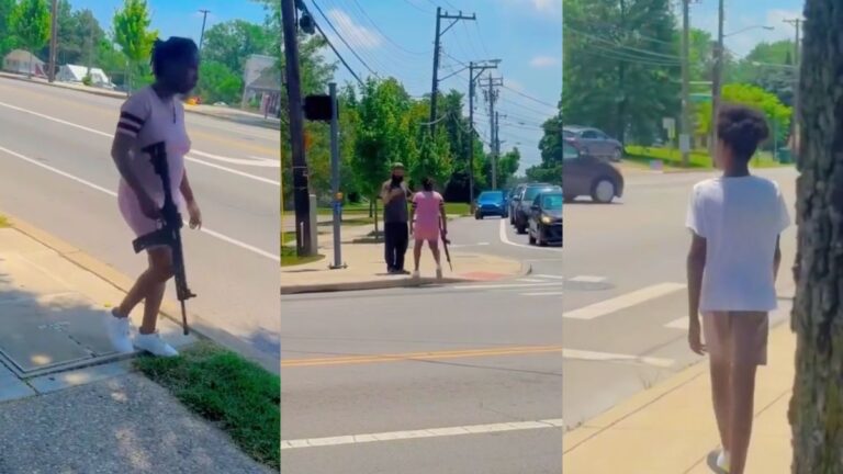 Ohio ‘Parent Of The Year’ Challenges Stranger With Assault Rifle In Hand While Son Begs ‘Mama!’