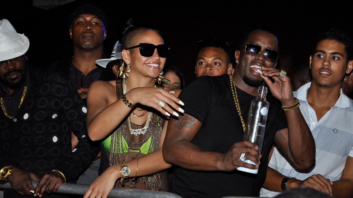 Sean Diddy Combs and ex-girlfriend Cassie Ventura at a wild party.