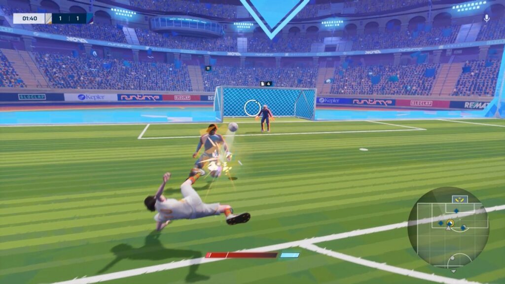 Rematch side bicycle kick