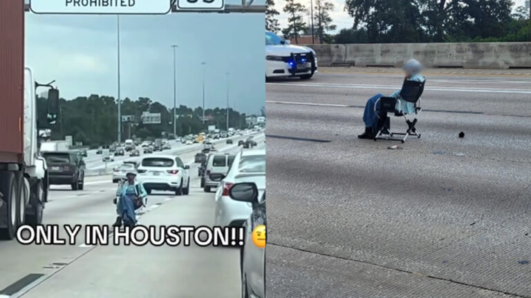 Armed Woman Shuts Down Texas Interstate After Crash and Lawn Chair Standoff: ‘She Had a Gunnnnnn’