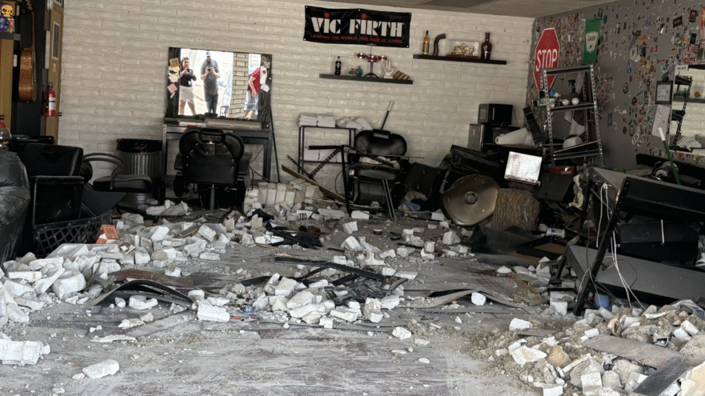Utah Truck Driver Crashes Into Barbershop