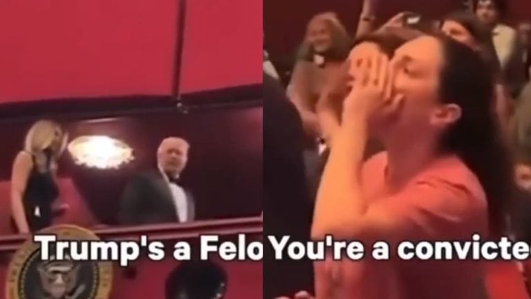 Fearless Washington Local Comes After Trump and Calls Him Felon to His Face: ‘Give This Woman a Medal’ A picture of the Washington woman.