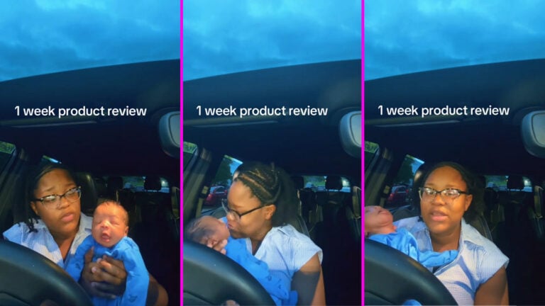 alabama tiktoker stephtsoldit doing a 'baby review' for tiktok