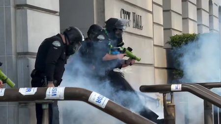 LA cops caught in friendly fire