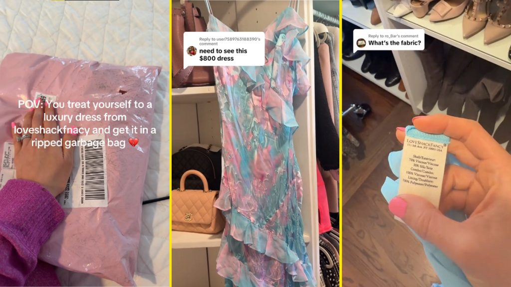 Pennsylvania Woman Discovers Luxury Shopping Doesn’t Mean Luxury Packaging, ‘It’s Criminal How Much They Overcharge For Rough Cheap Material’ pennsylvania tiktoker angekp913 showing off her luxury shopping inside bad packaging