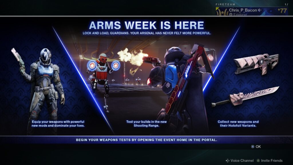 Arms Week Event Guide