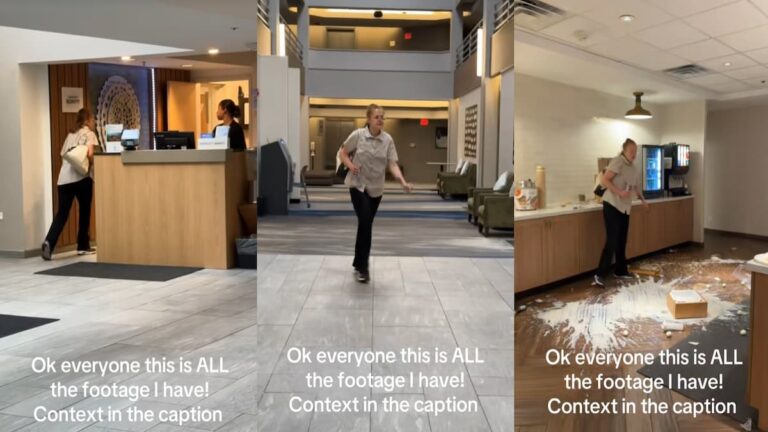 Colorado woman trashes hotel breakfast room