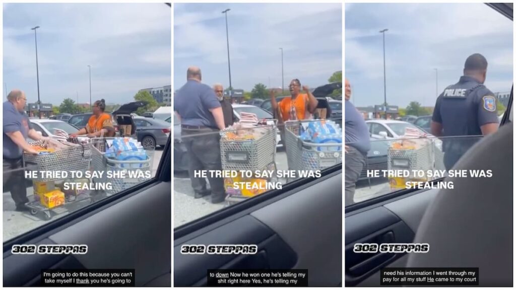 Delaware Male Karen Wrongly Accuses Black Woman of Stealing Her Shopping in Cringey Viral Clip: ‘He Came to My Cart and Started Taking My Items’ Delaware Male Karen Wrongly Accuses Black Woman of Stealing Her Shopping in Cringey Viral Clip