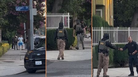 ICE Agents Raid Reseda Apartment Complex With Help From LAPD, 'Police and HSI Shaking Hands Should Tell You Everything You Need to Know'