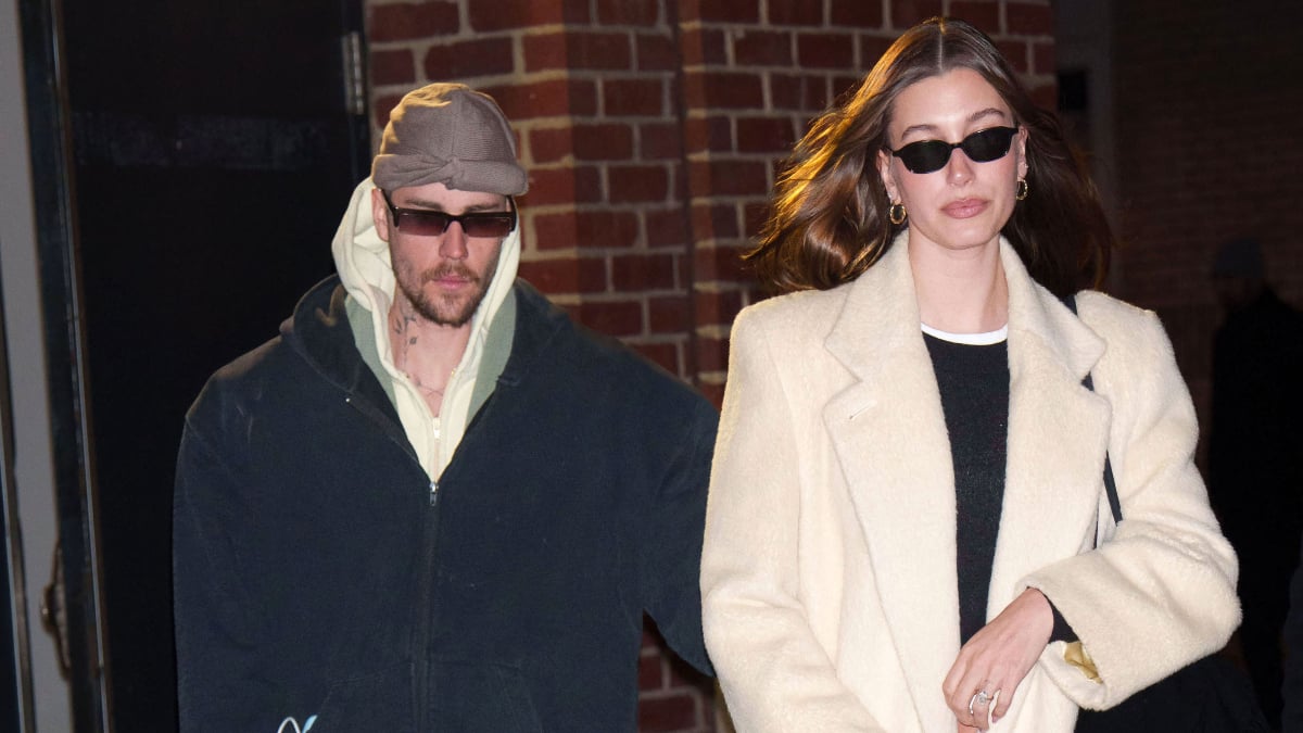 Photo of Justin Bieber and his wife Hailey Bieber in New York City 2025