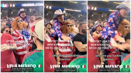 Male Karen Loses It Over a Mexico Flag at the Concacaf Gold Cup Final in Houston: 'ICE Will Just Arrest All the Teams Opposing Team USA'
