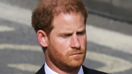 Prince Harry Signs ‘Deconflicting’ Compromise With Royal Family, Sticks His Neck Out For Defiant Wife Photo of Prince Harry, the Duke of Sussex at Queen Elizabeth's funeral.