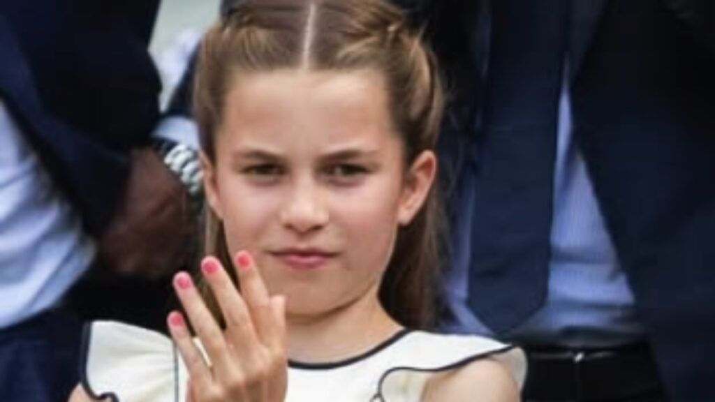 Princess Charlotte flaunts her nails at Wimbledon 2025.