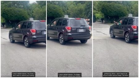 Racist Ohio 'Grandma' Karen Spews Hate at Black Man Because He Has the Same Color Car as Her