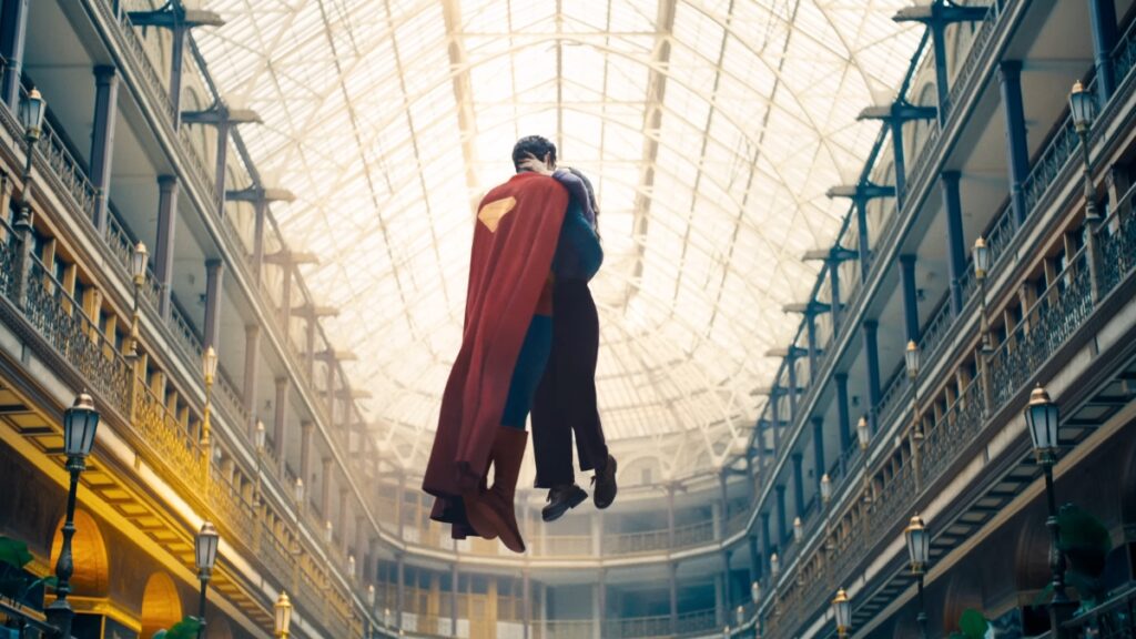 Superman and Lois flying