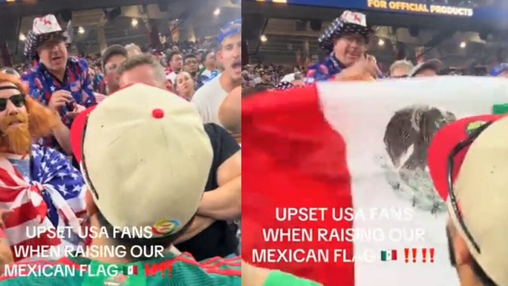 Fuming Texas Male Karen Freaks Out Over Mexican Flag at Soccer Match: ‘MAGA Moron’ A picture of the Texas male karen.
