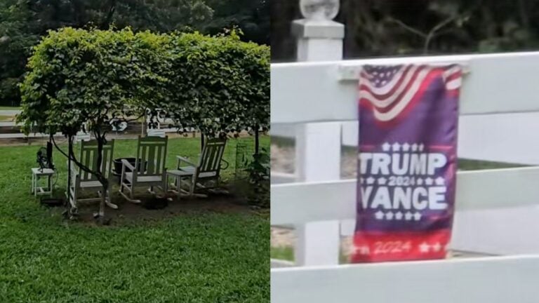 TikTok Backs Guest Who Left North Carolina Airbnb Over Trump Sign: ‘I Would Feel Unsafe Staying There’ Airbnb showing Trump sign