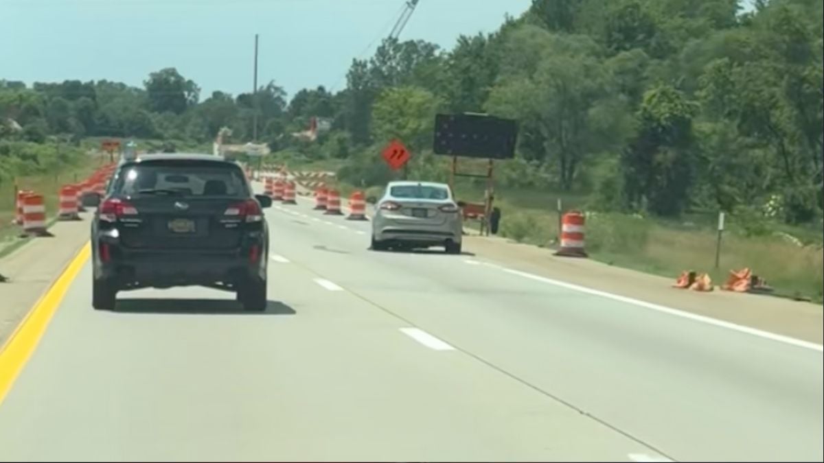 Car driving recklessly