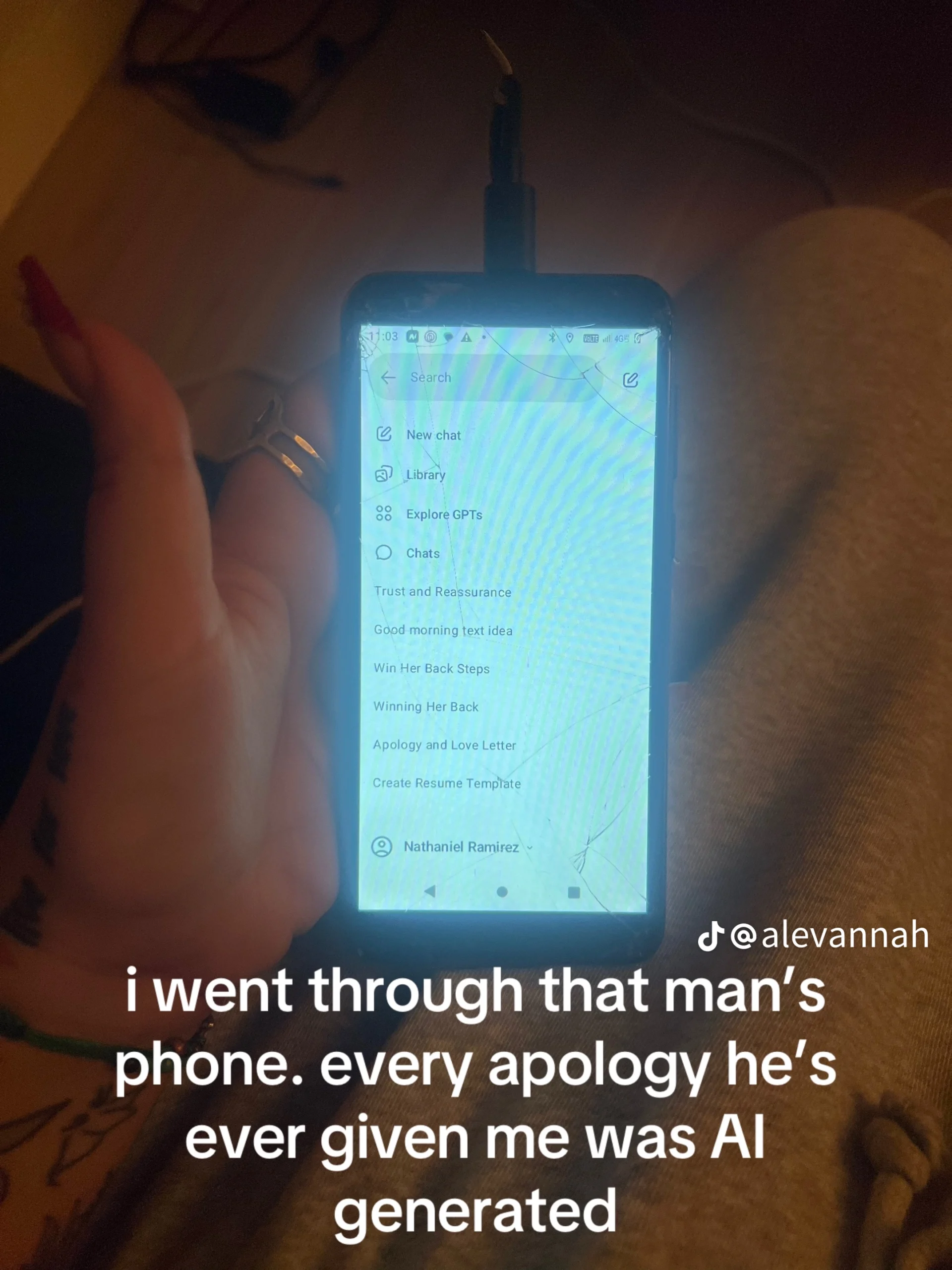 A picture of the California woman's post.