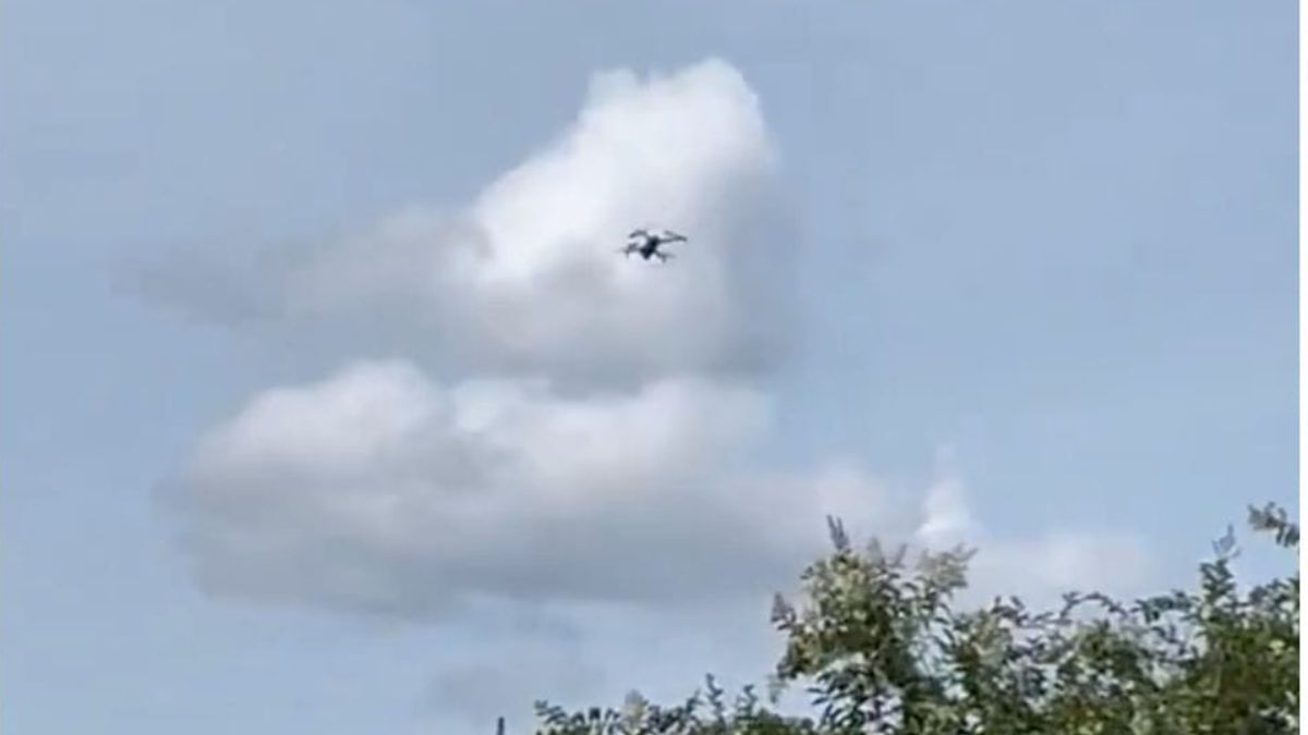 Guest flying drone over EPCOT in Disney World
