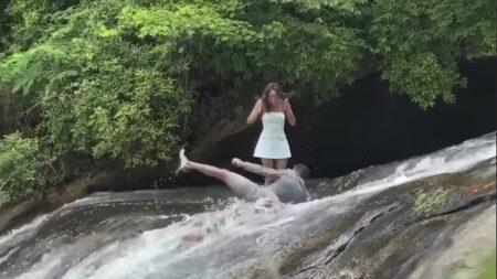 Waterfall proposal for georgia woman goes wrong