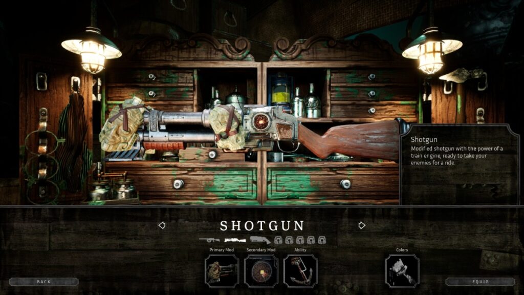 Shotgun menu