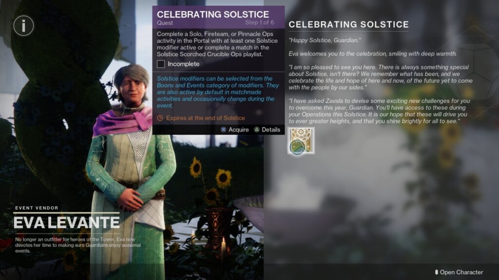 Celebrating Solstice 2025 Quest