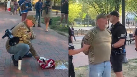 Flag Burning Veteran Detained by Secret Service Outside White House in Washington DC: ‘That Veteran Is a Hero Twice Over’ Flag Burning Veteran Detained by Secret Service Outside White House in Washington DC: ‘That Veteran Is a Hero Twice Over’