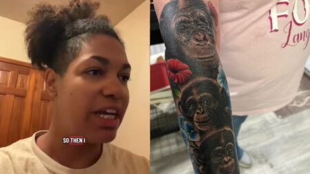 Furious Kansas Woman Demands Divorce After White Mother-in-Law Gets Racist Apes Tattoo of Black Grandchildren: ‘This Is Crazy’ A picture of the Kansas woman.