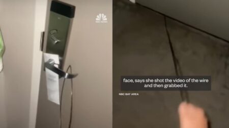 Creepy California Hotel Employee Caught Trying to Break Into Minors’ Room With Makeshift Tool: ‘I’d Be Suing’ A picture taken by the California minor.