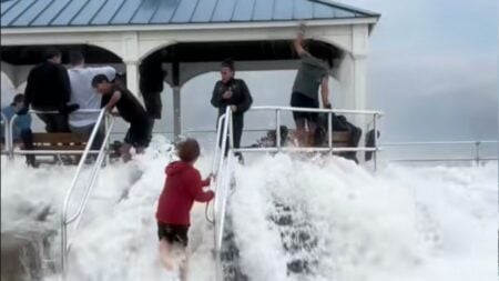 hurricane erin waves at north wildwood